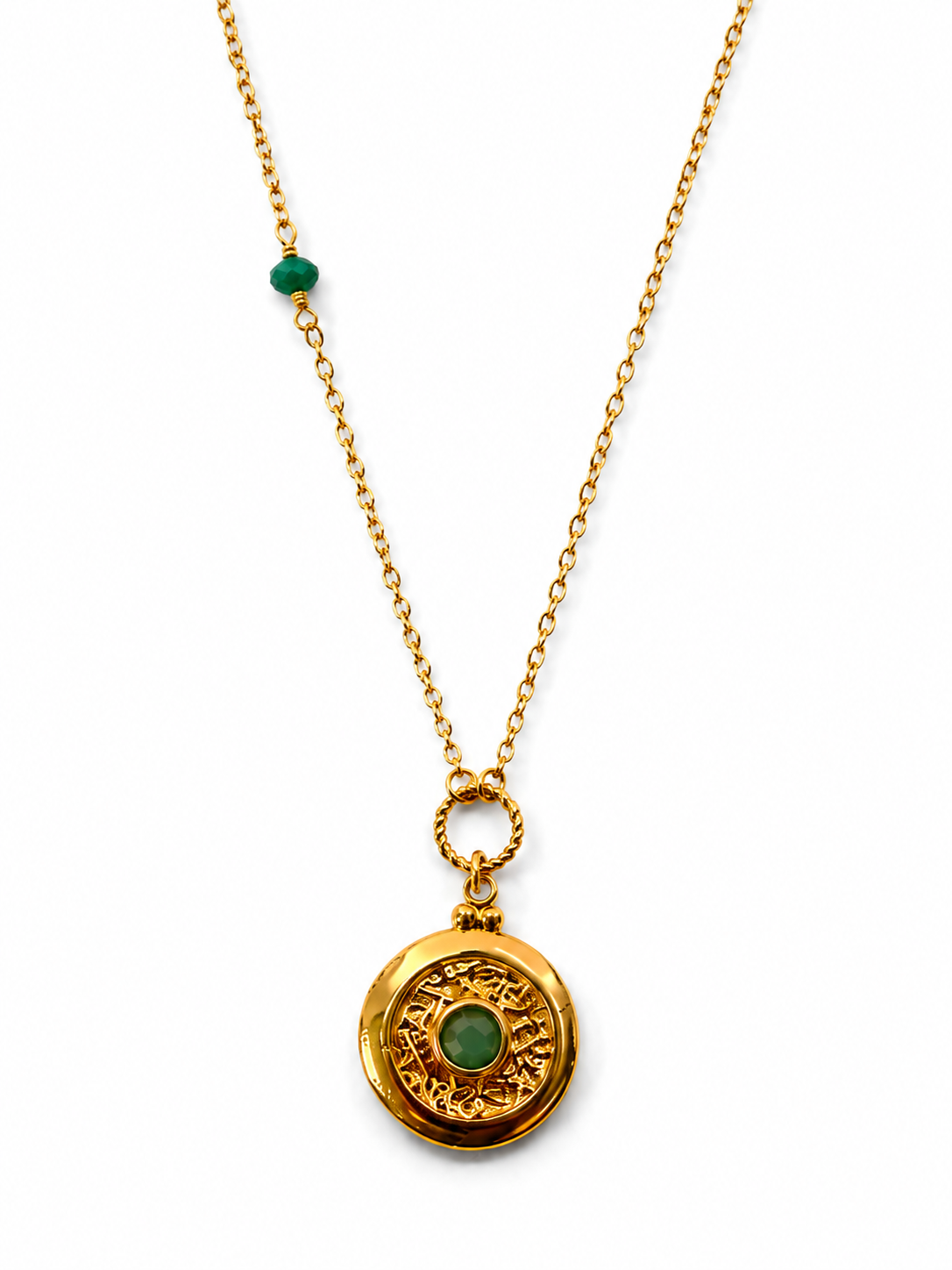 ジェイド サークル ネックレス　hue Jade Round Necklace