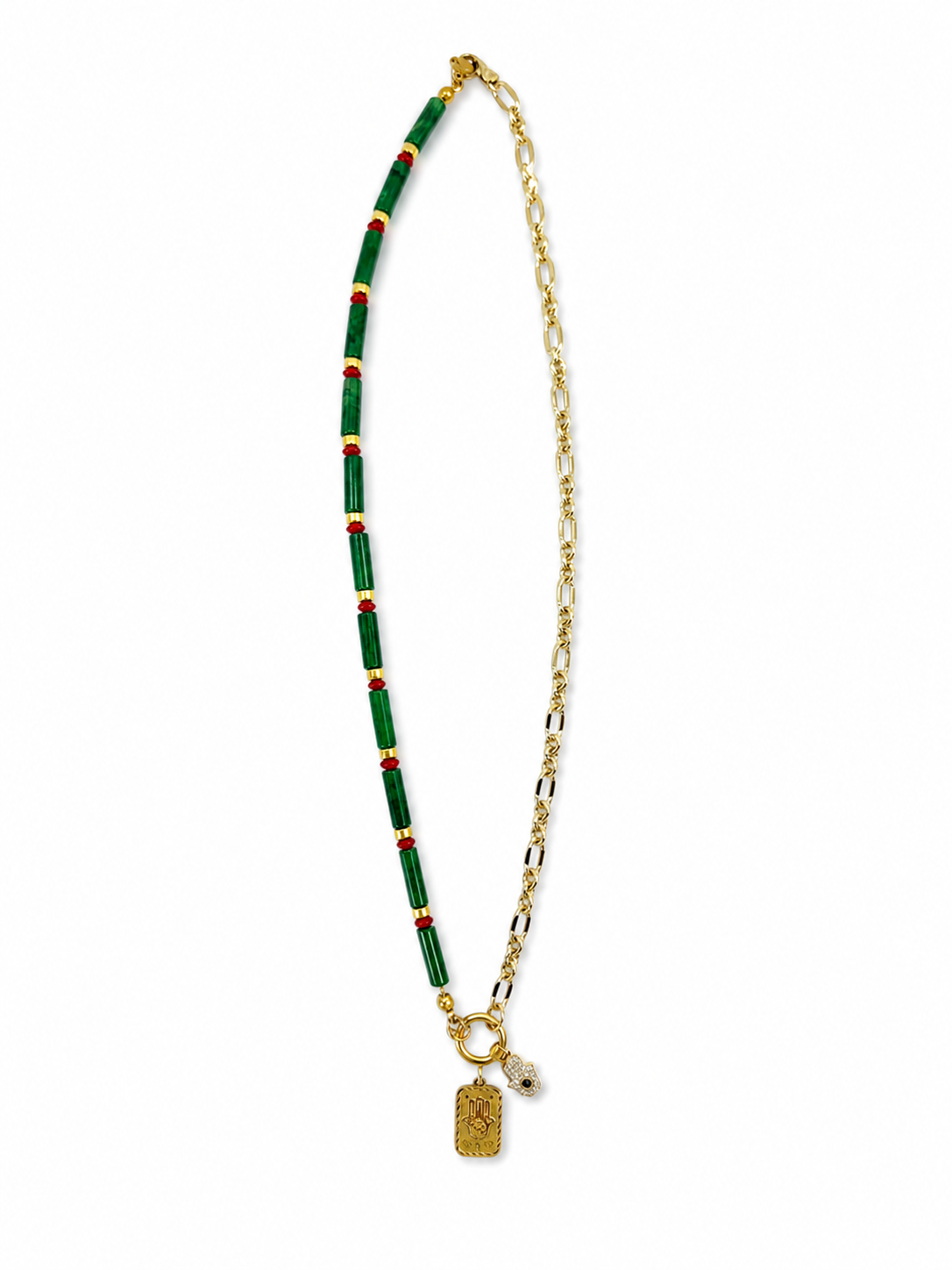 ジェイド アシンメトリーネックレス A　hue Jade Asymmetry Necklace A