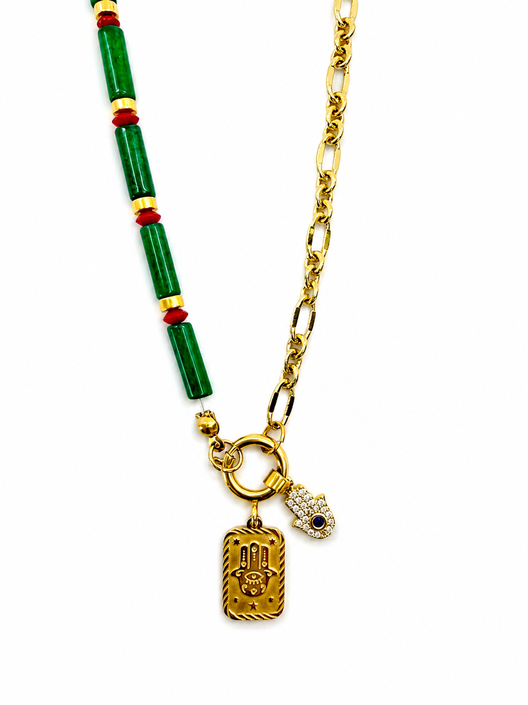 ジェイド アシンメトリーネックレス A　hue Jade Asymmetry Necklace A