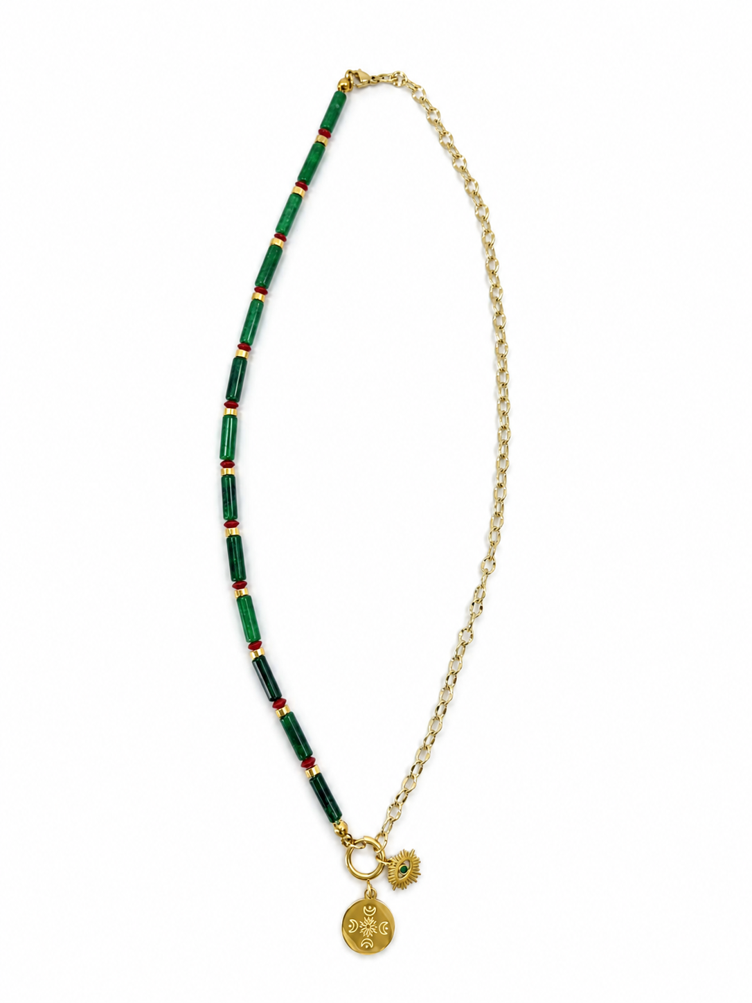 ジェイド アシンメトリーネックレス C　hue Jade Asymmetry Necklace C