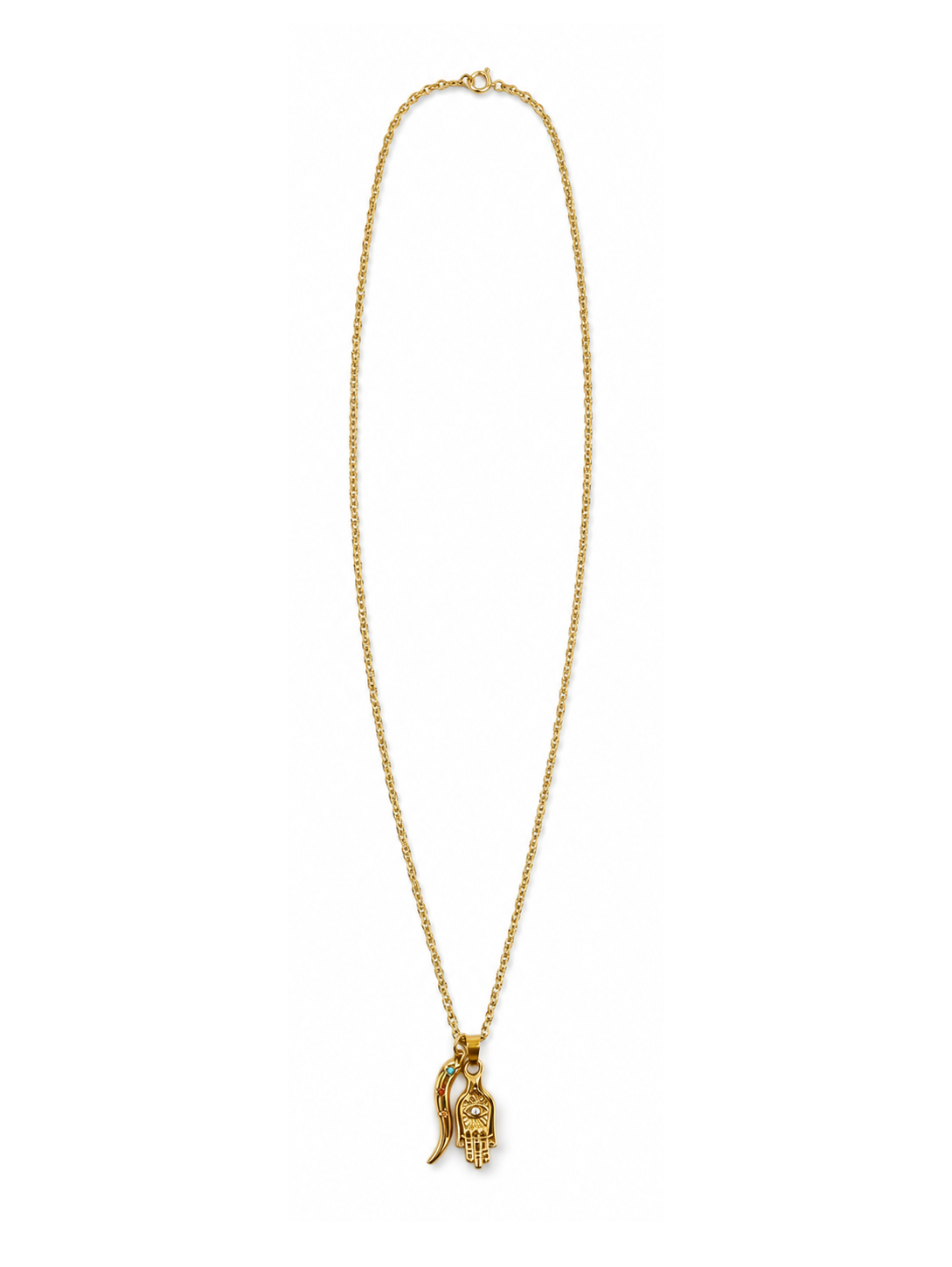 Hamsa Eyes Necklace A　hue ハムサ アイ ネックレス A