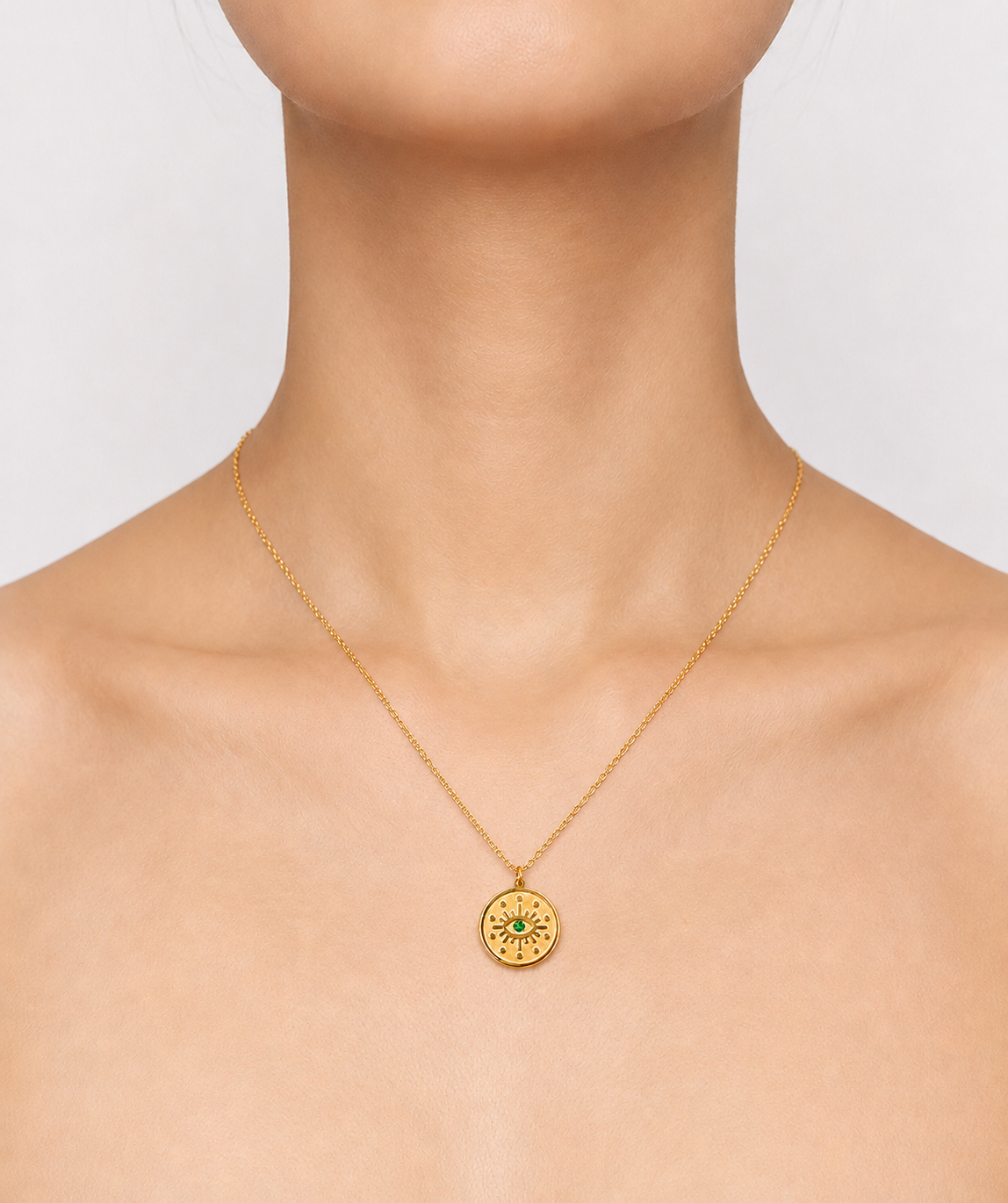 ナザールボンジュウラウンドネックレス　hue Nazar Boncuğu Round Necklace