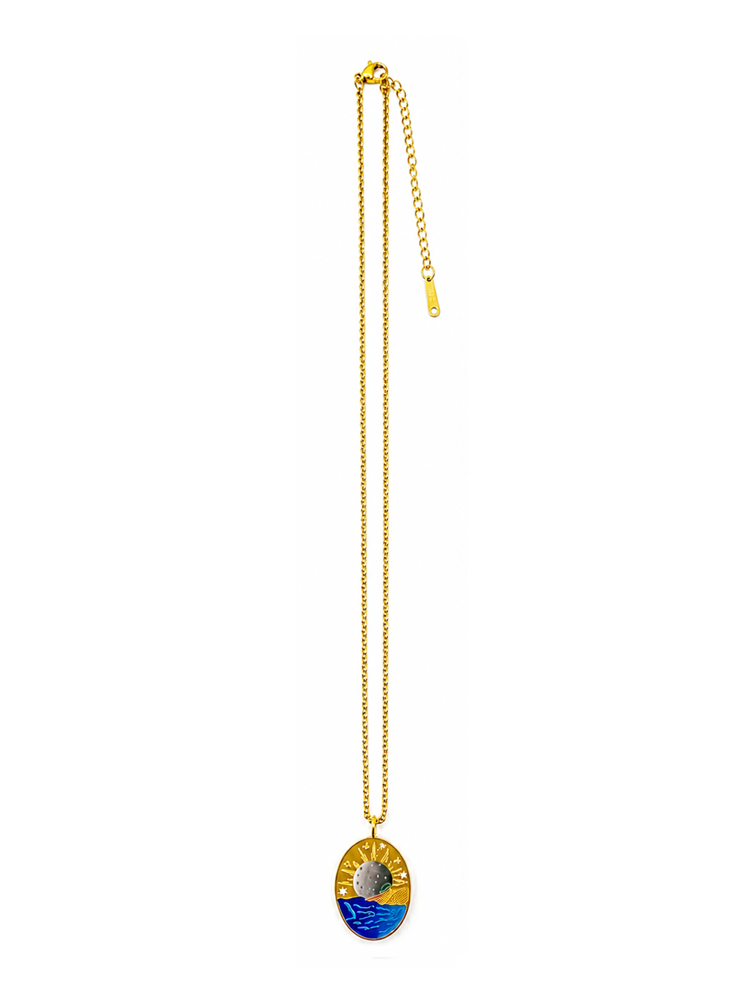 オーバルネックレス（海）　hue Oval Necklace Sea