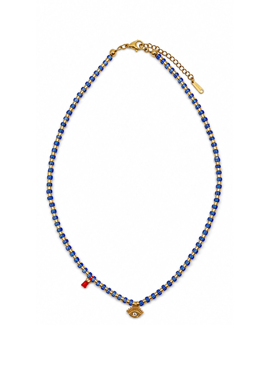 ブルーストーン レッドポイント ネックレス　hue Bluestone Red Point  Necklace