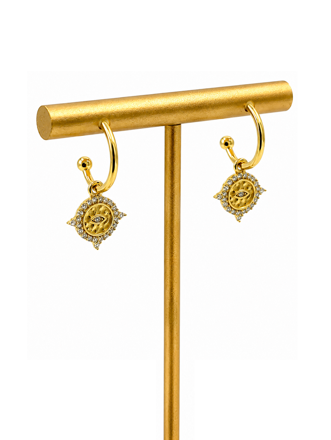 ラウンドアイ フープピアス　hue Round Eyes Hoop Earring
