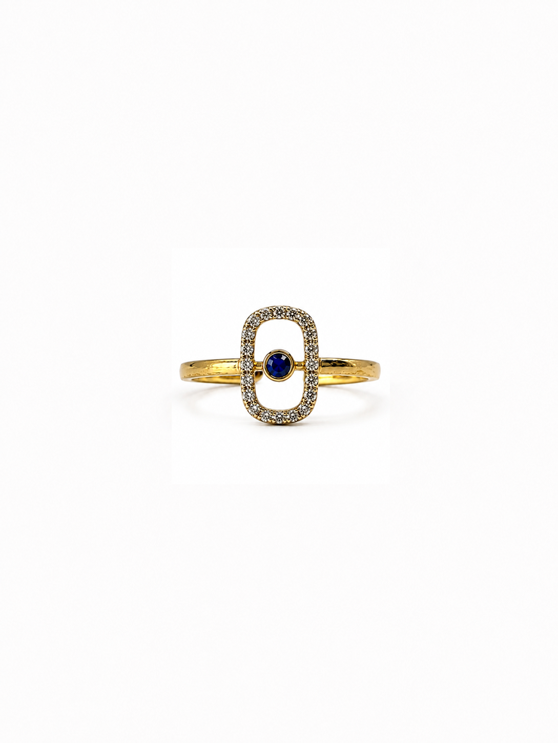 スクエア ブルー リング　hue Square blue ring